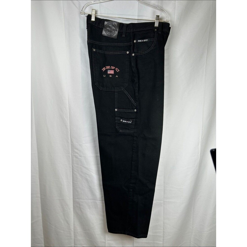 Vintage Beverly Hills Polo Club Carpenter Jeans Men’s 34x32 Black Wide Leg Denim